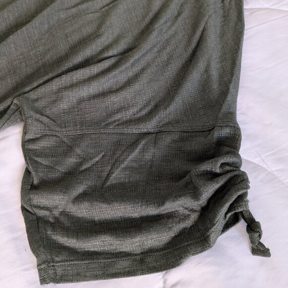 Max Studio Cinched Sleeve Top Size 3X Green Jersey Dropped-Shoulder T-Shirt NWT - Picture 8 of 15